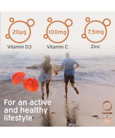 Nutriburst Triple Immunity Gummies - Vitamin C, D3, Zinc, Elderberry Extract - 60 Berry Gummies - Buy Online on GoSupps.com