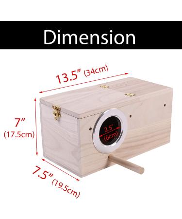 X-Large Hand Crafted Parakeet Nest Box with Coconut Fiber - Ideal for Cockatiel, Lovebirds, Parrotlets & Small to Medium Birds - Buy Online on GoSupps.com