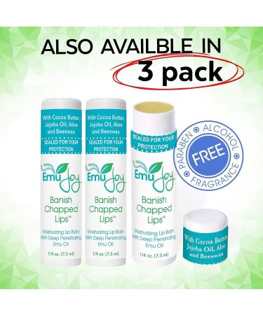 Emu Oil Lip Balm for Severe Dry Lips - Jumbo Tube 1 for Ultimate Lip Care - Buy Online on GoSupps.com