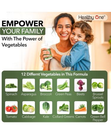 Fruits & Veggies Formula - 27 Premium Whole Foods - Organic Ingredients - Equals 3 Servings of Fruits & Vegetables - Improve Energy Focus & Immune Function - Fiber - Antioxidants - 60ct (30 Serv) 60 Count (Pack of 1) - Buy Online on GoSupps.com