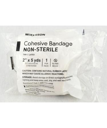 Mckesson Cohesive Self Adherent Bandage 2"X5Yds Nonsterile Tan - Model 16-3202