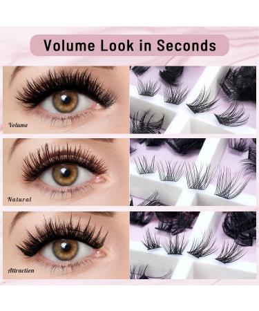 180 Pcs Cluster Lashes DIY Eyelash Extension Individual Lashes D-10-16 Mix - Easy to Apply at Home | Volume Thin Band Lash Clusters - Buy Online on GoSupps.com