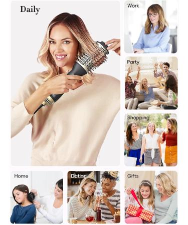Hot Hair Blow Dryer Brush Plus 2.0 One-Step Volumizer - Adjustable Temperature, Lightweight Gold Brush for Drying & Styling Hair - Buy Online on GoSupps.com