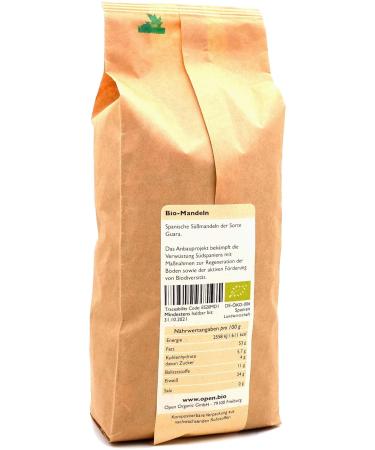 Organic Almonds 800g - 100% Sweet Almonds | Refillable Pack | Regenerative Agriculture from Spain - Shop Internationally - Buy Online on GoSupps.com