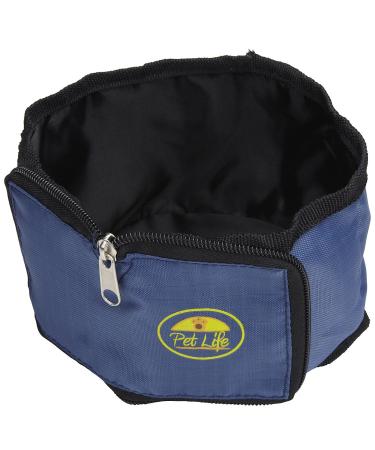 Pet Life  Wallet Travel Pet Bowl Blue One Size