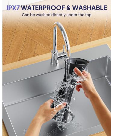 Upgraded Ear Wax Removal Kit - Safe Ear Cleaner with Temperature Sensor IPX7 FSA/HSA Eligible USB-C Cable | Effective Ear Irrigation in Black - Buy Online on GoSupps.com