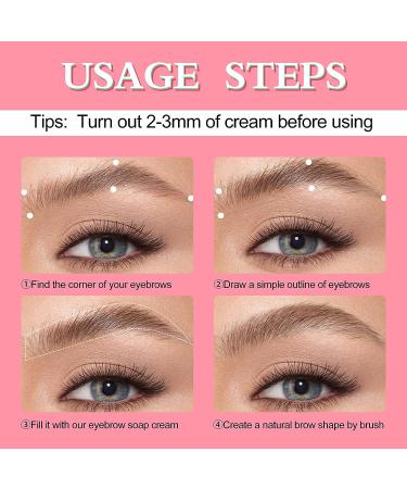 2 in 1 Eyebrow Soap Wax Pen & Gel for Waterproof Brow Styling | Clear 3D Brow Freeze Shaping Gel with Brush - Buy Online on GoSupps.com