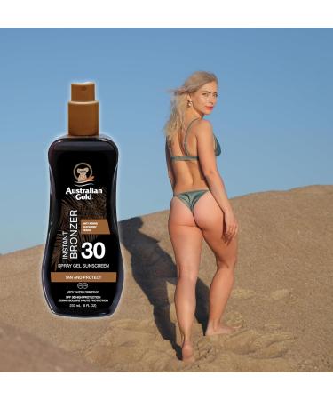 Australian Gold SPF 30 Instant Bronzer Spray Gel 237ml - Buy Online on GoSupps.com