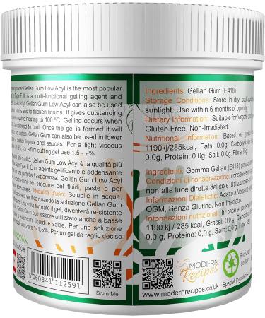 Gellan Gum Low Acyl 50g - Premium Quality Non-GMO Powder in Recyclable Container - Buy Online on GoSupps.com