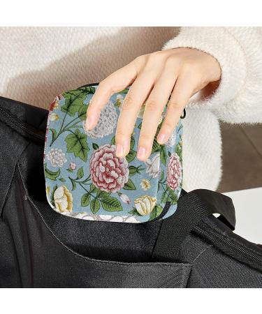 Sanitary Napkin Storage Bag Portable Period Bag - Multicolor Hydrangea Design - Buy Online on GoSupps.com