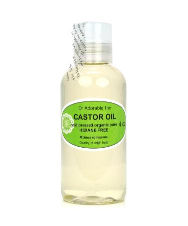 Dr Adorable - 4 oz - Premium Castor Oil - 100% Pure Natural Organic Cold Pressed Virgin