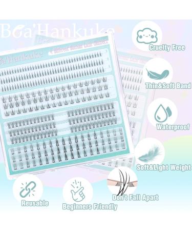 Bottom Lashes Natural 0.07mm - Wispy Bottom Eyelashes Clusters | 306 PCS 4 Styles - Boahankuke 50A Mixed Bottom Lash Extensions for International Shipping - Buy Online on GoSupps.com