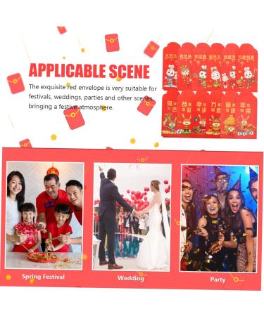ABOOFAN 120 Pcs 2023 Year of The Rabbit Red Packets Zodiac Rabbit Red Envelopes Chinese New Year Hong Bao Chinese Hongbao Kid Wallet Festival Red Envelopes Alien Child Wedding Paper - Buy Online on GoSupps.com