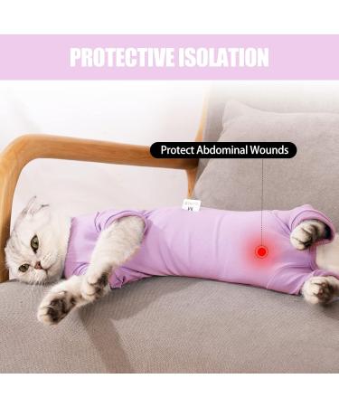 Shop Heywean Katzenbody - Post-Surgery Recovery Shirt for Cats | Long-Sleeved Anti-Trim XS Purple | Ideal After Castration Surgery - Buy Online on GoSupps.com