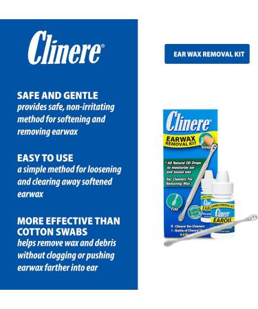 Clinere Ear Oil Conditioner & Ear Cleaners Cleaning Care Kit 1 Ea 1 Count Safely and Gently Cleans Ear Canal at Home Ear Wax Cleaner Tool Itch Relief Ear Wax Buildup Works Instantly - Buy Online on GoSupps.com