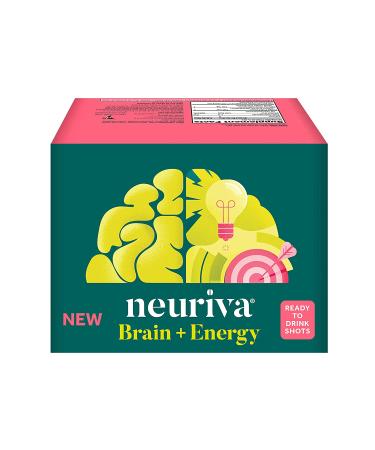Neuriva Brain + Energy Shots - Nootropic Supplement for Focus & Energy Boost - 12 Count Strawberry Lemonade - Buy Online on GoSupps.com