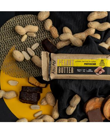 Abu Auf Protein Bar Peanut Butter Flavor 20g Protein Nutritious Energy Snack On-The-Go Hunger Control 70 gm - Buy Online on GoSupps.com