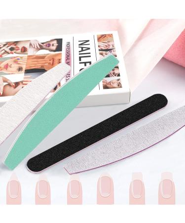 Roleelex Nail Files and Buffers Set 12 Pieces Acrylic Professional 100/180 Grit Emery Board 800/4000 Grit Buffer Block for Home and Salon - Buy Online on GoSupps.com