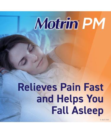Motrin PM Pain Relief Caplets with 200 mg Ibuprofen & 38 mg Diphenhydramine Sleep Aid Nighttime Pain Reliever for Minor Aches & Pains Helps You Fall Asleep & Stay Asleep 20 ct - Buy Online on GoSupps.com