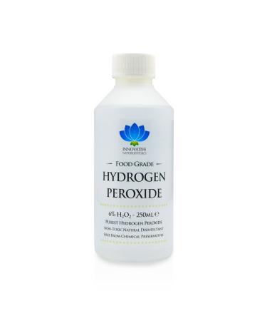 Food Grade Hydrogen Peroxide - Purest Grade 6% - 250ml - Unstabilized and Additive Free - 20 Vols