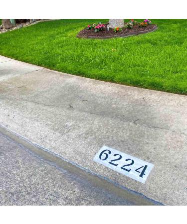 Curb Stencil Kit for Address Painting - 4 Tall Numbers - 14 Mil Mylar Plastic - Classic Font - Set of 2 - Buy Online on GoSupps.com