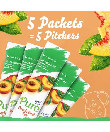 Crystal Light Pure Peach Iced Tea - 5 ct Pitcher Packets | Naturally Flavored with No Artificial Sweeteners - Buy Online on GoSupps.com