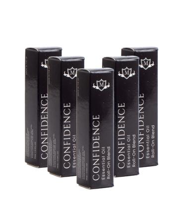 Mystix London | Confidence Essential Oil Roll-On Blend 5 Pack - 5 x 15ml | Perfect as a Gift | Handmade in UK
