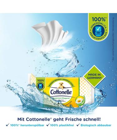 Buy Cottonelle Moist Toilet Paper - Nourishing Chamomile & Aloe Vera Biodegradable Plastic-Free Duo Pack (6x84 Wipes) | International Shipping Available - Buy Online on GoSupps.com
