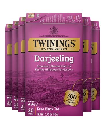 Twinings Th earl gris Darjeeling 20 count (pack de 6)