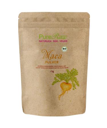 Maca powder organic yellow black red -purple mix (raw vegan) macaw root 100% pure without additives - superfood for power smoothies - Organic Raw Maca Root Powder Mix Yellow Black Red Purple |Pureeraw 1kg organic 1 kg (1 Pack) - Buy Online on GoSupps.com