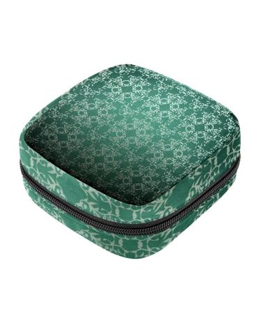 Menstrual Bag with Zipper Ladies Napkin Pouch Tampons Collection Bag for Women and Girls (Vintage Floral Pattern)