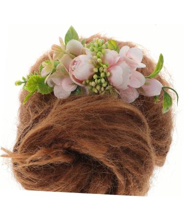 ifundom flower bridal comb bridal hair comb floral hair comb flower headpiece flower hair accessories womens accessories flowers for hair flower comb hair combs for women accessories Pink - Buy Online on GoSupps.com