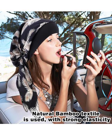 Wuerkiya Women's Headscarf Set | Chemo Headgear Stylish Headwraps & Hats - Black (2 Pack) - Buy Online on GoSupps.com