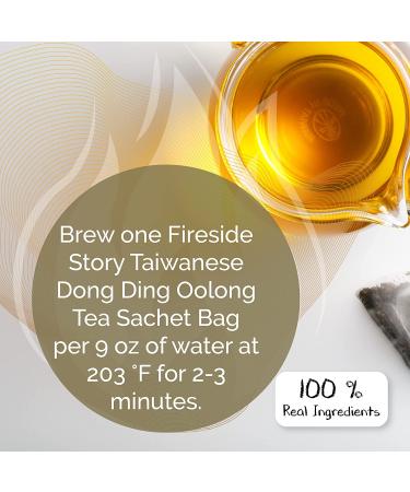 Organic Dong Ding Oolong Tea Bags - Hand Crafted, Powerful Antioxidant & Biodegradable - T SECRETEA Fireside Story - 15 Count Pack - Buy Online on GoSupps.com