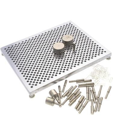The Beadsmith Wig Jig Deluxe: 4.5 x 5.5 inch Square Jig with 30 Metal Pegs for Wire Jewelry Making - Buy Online on GoSupps.com