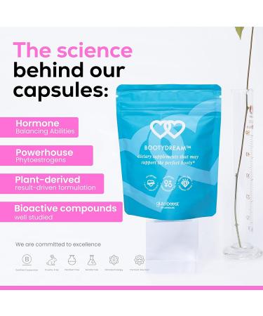 Gluteboost BootyDream Glute Supplement - Women's Nutritional Caplets for Skin Hydration - Natural Nourishment with Maca Root, Saw Palmetto, Rose Hips & Dong Quai - 30 Capsules - Buy Online on GoSupps.com