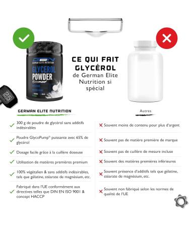 GlycoPump - 300 g - Pure Glycerol Powder with 65% Glycerin - No Additives - Neutral Flavor - Ideal as a Booster for Strength and Endurance Athletes - Vegan - Buy Online on GoSupps.com