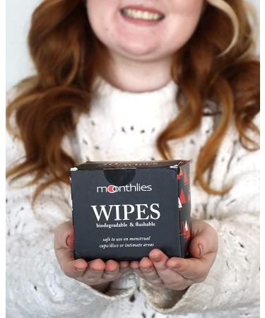 30pcs MOONTHLIES Menstrual Cup/Disc Wipes - Individually Wrapped, pH Balanced, Alcohol-Free, Fragrance-Free, Chemical-Free - Buy Online on GoSupps.com