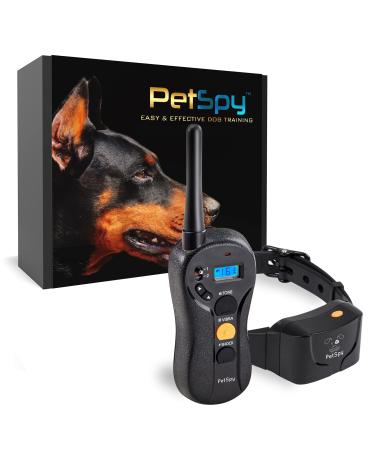 PetSpy P620 Dog Training Shock Collar for Dogs with Vibration, Electric Shock, Beep Rechargeable and Waterproof Remote Trainer E-Collar - 10-140 lbs