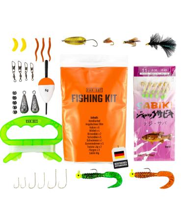 FAR-OUT Survival Fishing Set - Outdoor Bushcraft Mini Fishing Kit - Compact Survival Fishing Kit
