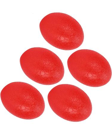 Verdant Touch Hand Massage Ball Set - 5 Silicone Handleballs for Wrist Exercise & Strength Training - Red Egg Shape - Buy Online on GoSupps.com