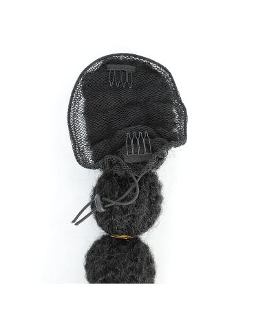 Miyamarch 18 Drawstring Ponytail for Black Women - Bubble Lantern Braid Protective Style Hair Extension - Afro Puff Curly Braided Clip-On Ponytail (18 Inch 1B) - Buy Online on GoSupps.com