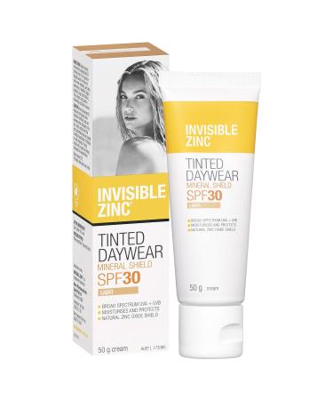 Invisible Zinc Light Tinted Daywear SPF 30+ - 50g | Daily Moisturizer with Sun Protection & Sheer Foundation - Buy Online on GoSupps.com