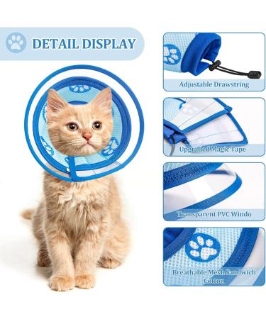 Buy Ohcozzy Adjustable Sore Crane Cat Collar - Transparent & Breathable Protective Collar (S Gray) | Pet Recovery Solution - Buy Online on GoSupps.com