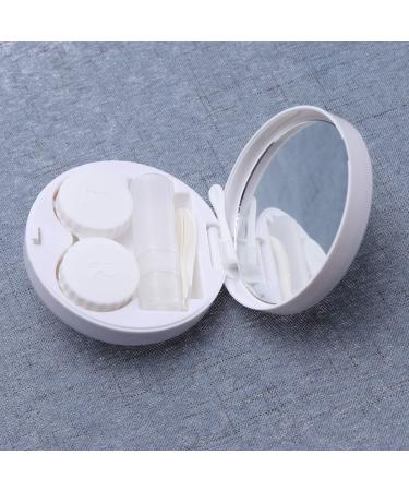 Milist Contact Lenses Travel Kit | Case Box with Tweezers & Lenses Holder | Compact Container for Women | Stylish White Lens Flask & Mirrors - Buy Online on GoSupps.com