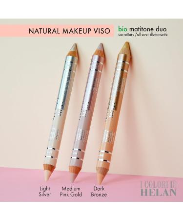 Helan I Colori di Helan - Organic 2in1 Rose Gold Pencil Blemish Corrector + Natural Face Highlighter Nourishing Soft Double-Edged Pencil with Vitamin E Long-Lasting Makeup - Buy Online on GoSupps.com