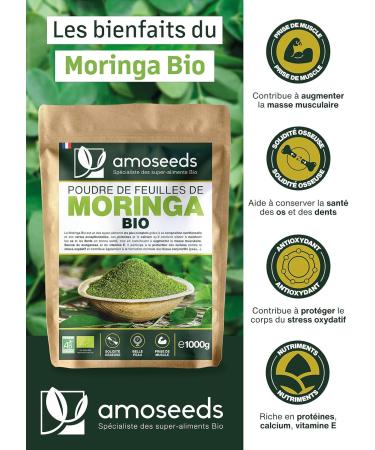 Organic Moringa Leaf Powder 1kg | Vitamin A Antioxidant Detox Skin | Top Quality - Buy Online on GoSupps.com