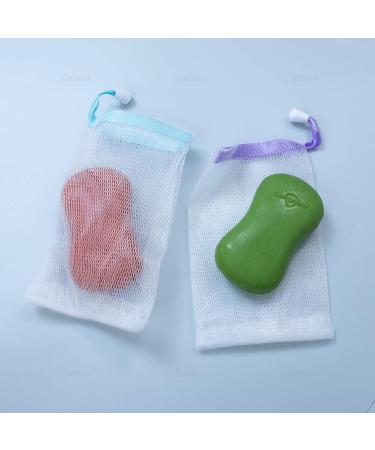 AUEAR 20 Pack Exfoliating Mesh Soap Pouch Saver Bag - Double Layer Bubble Foam Net Drawstring Holder Bags - Assorted Colors, 20 Piece Set - Buy Online on GoSupps.com