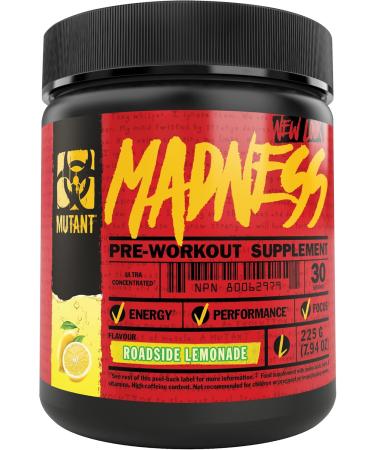 Mutant Madness | Double Pre-workout bundle | Madness Roadside Lemonade 225 G | Madness Sweet Iced Tea 225 G | Branded Grey Shaker Cup 1 L | 60 Serving Roadside Lemonade & Sweet Iced Tea - Buy Online on GoSupps.com