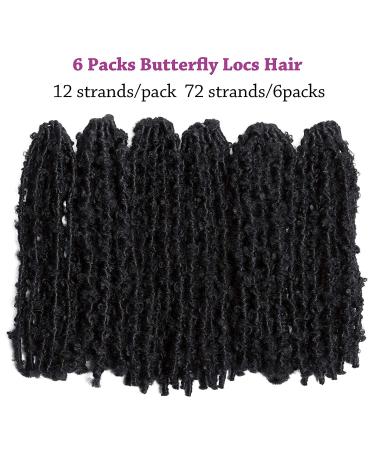 6 Pack 14 Inch Pre Looped Distressed Butterfly Locs Crochet Hair Extensions (#4) - Buy Online on GoSupps.com